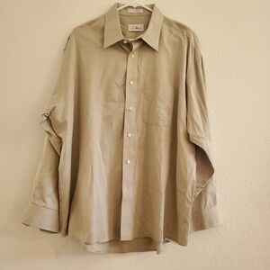 Tan Button-Down Men's Shirt